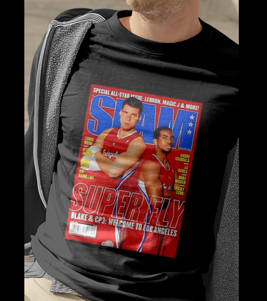 SLAM Magazine Super Fly Blake Griffin Chris Paul Welcome To Lob Angeles T-Shirt