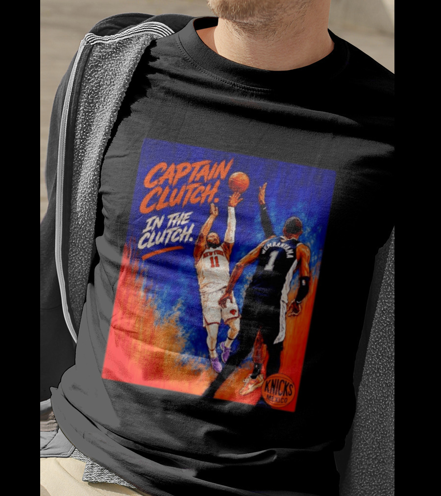 Captain Clutch Jalen Brunson Vs Victor Wembanyama Knicks Basketball Mexico T-Shirt
