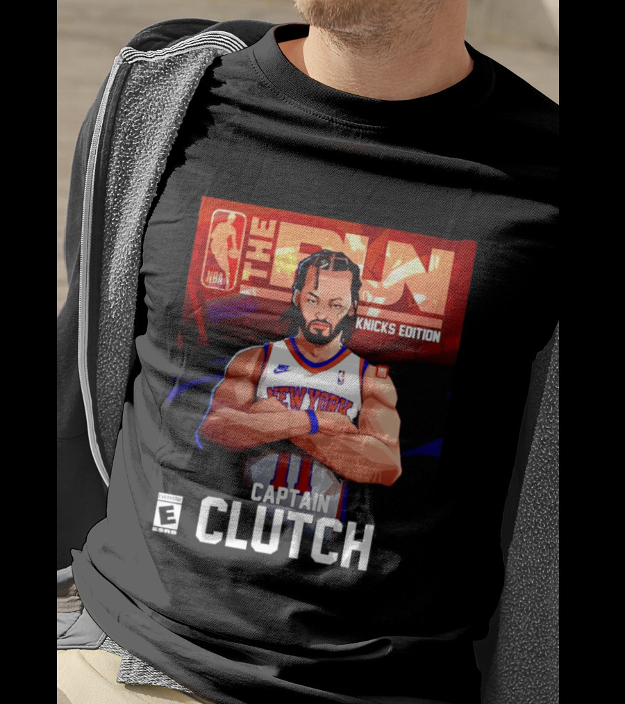 Jalen Brunson New York Knicks Edition The Run Captain Clutch NBA T-Shirt