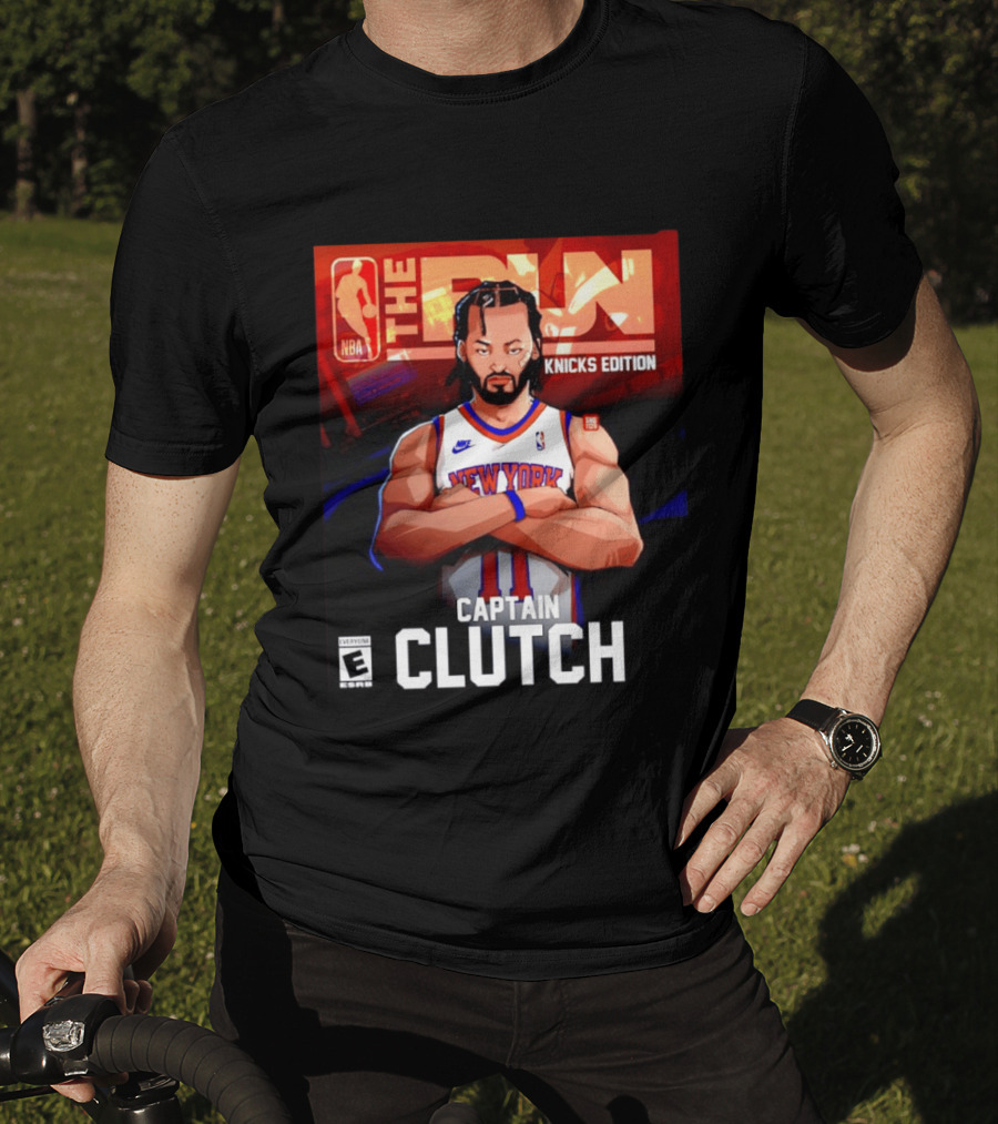 Jalen Brunson New York Knicks Edition The Run Captain Clutch NBA T-Shirt
