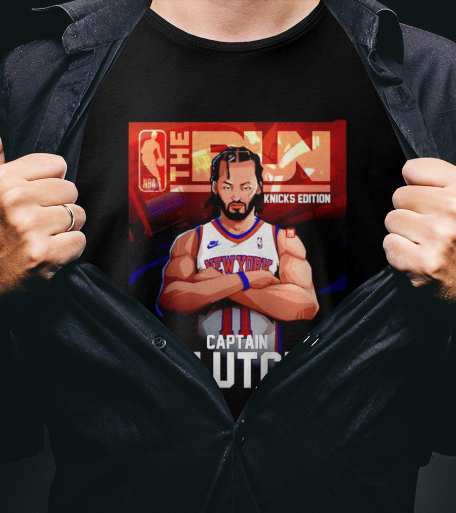 Jalen Brunson New York Knicks Edition The Run Captain Clutch NBA T-Shirt