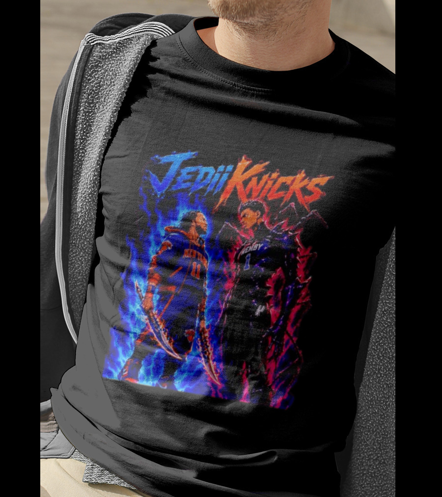 Jedi Knicks Jalen Brunson New York Knicks Vs Victor Wembanyama San Antonio Spurs Showdown T-Shirt