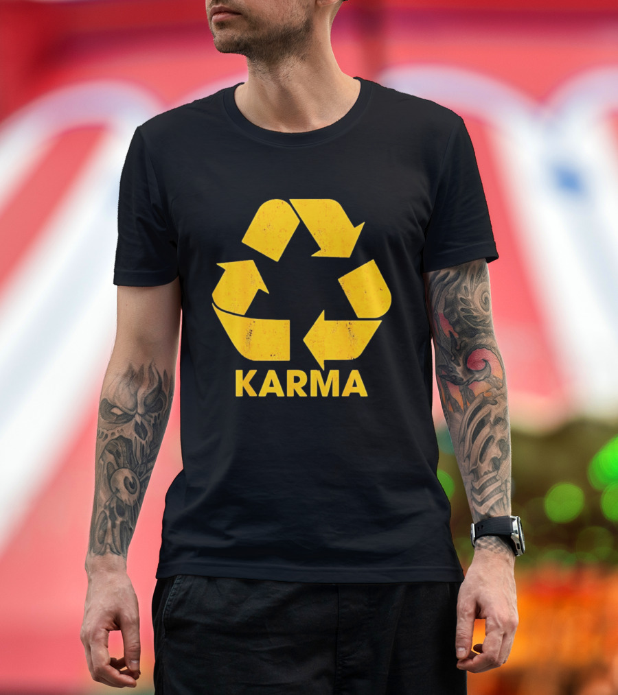 Karma Recycle Symbol Philosophy Motivational Concept T-Shirt