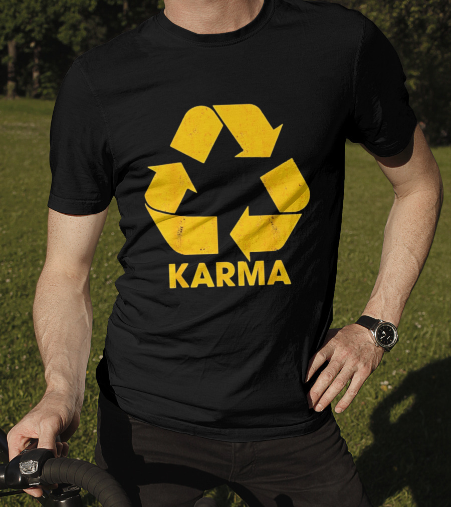 Karma Recycle Symbol Philosophy Motivational Concept T-Shirt