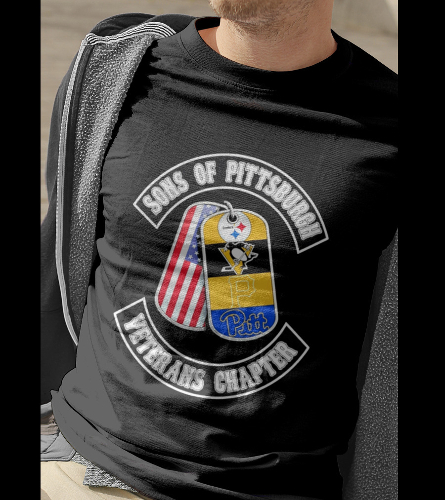 Sons Of Pittsburgh Steelers Penguins Pirates Pitt Veterans Chapter T-Shirt