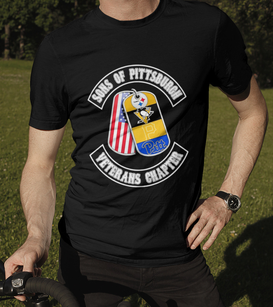 Sons Of Pittsburgh Steelers Penguins Pirates Pitt Veterans Chapter T-Shirt