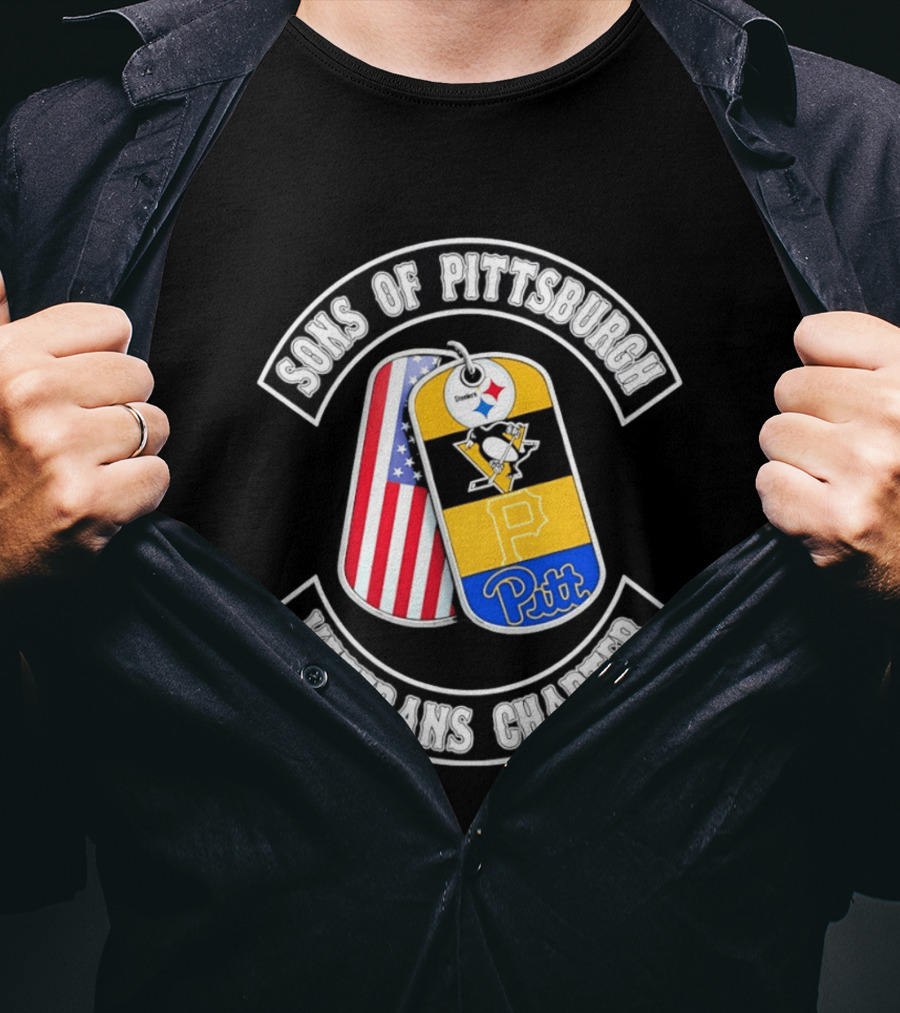 Sons Of Pittsburgh Steelers Penguins Pirates Pitt Veterans Chapter T-Shirt