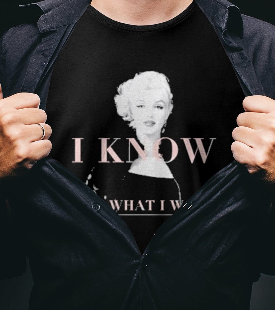 Marilyn Monroe I Know What I Want Oversized Fleece T-Shirt