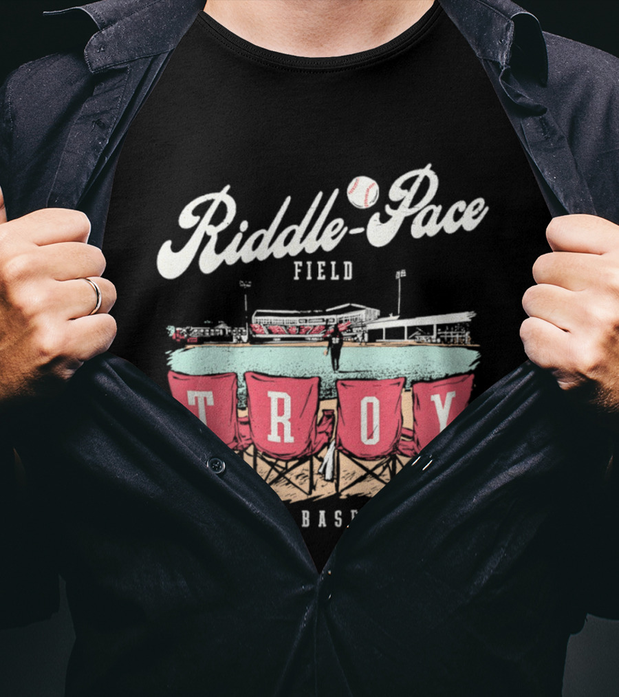 Riddle Pace Field Troy Baseball Troy University Team T-Shirt