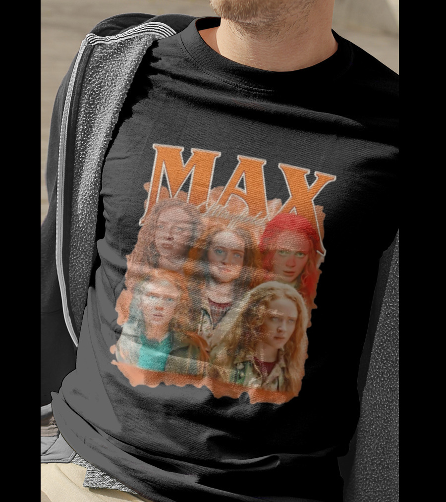 Max Mayfield Stranger Things Collage Orange Aesthetic T-Shirt
