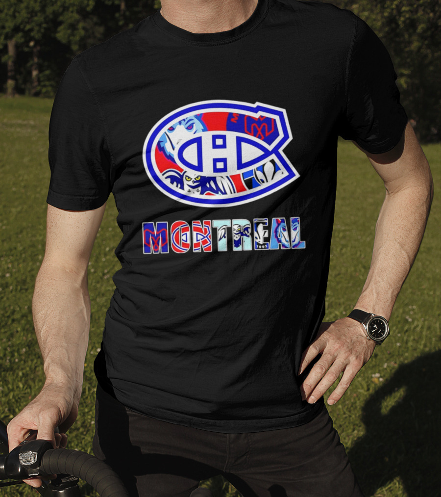 Montreal Canadiens And Sports Teams Emblem Montage T-Shirt