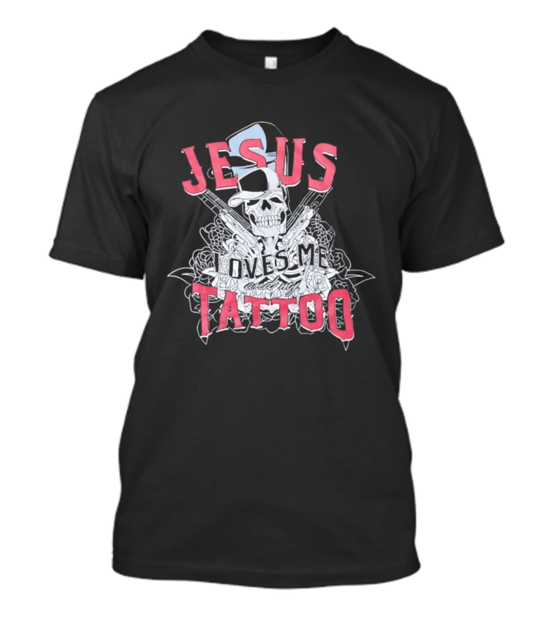 Jesus Loves Me Skeleton Tattoo T-Shirt