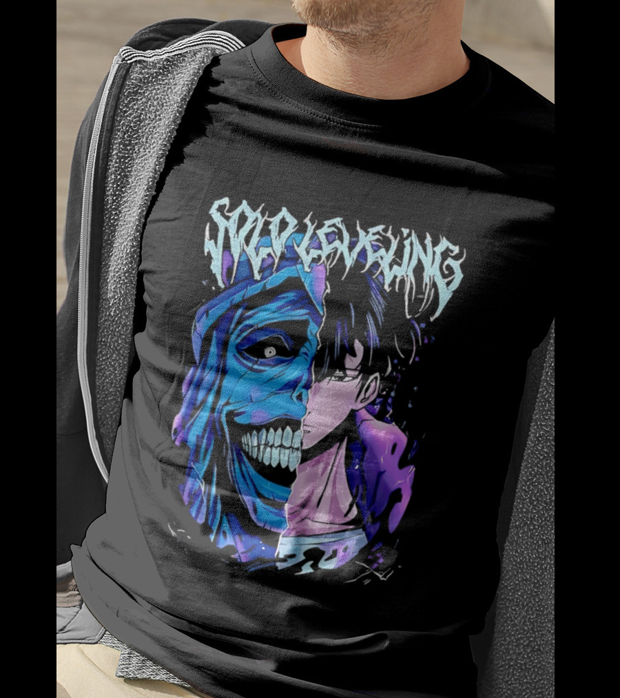 Solo Leveling Split Face Cotton Anime T-Shirt