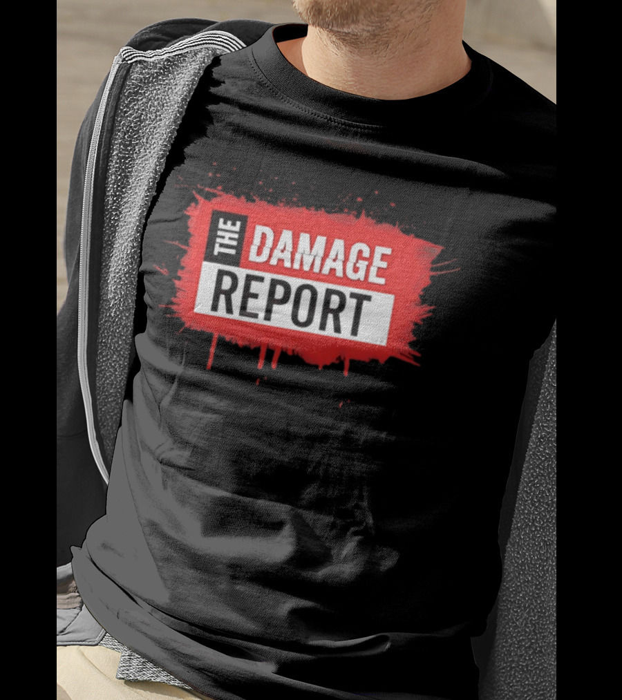 The Damage Report Media News Political Commentary Program Branding T-Shirt