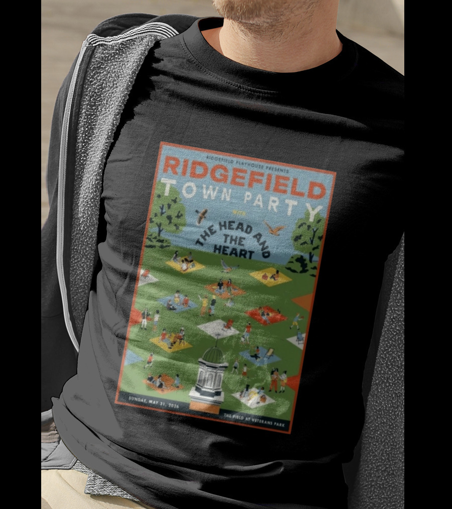 Ridgefield Town Party With The Head And The Heart May 31 2026 At The Field At Veterans Park T-Shirt