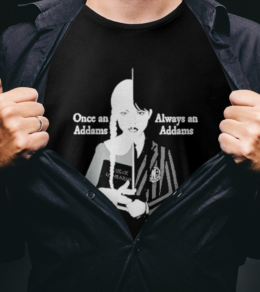 Wednesday Addams Split Face Once An Addams Always An Addams T-Shirt