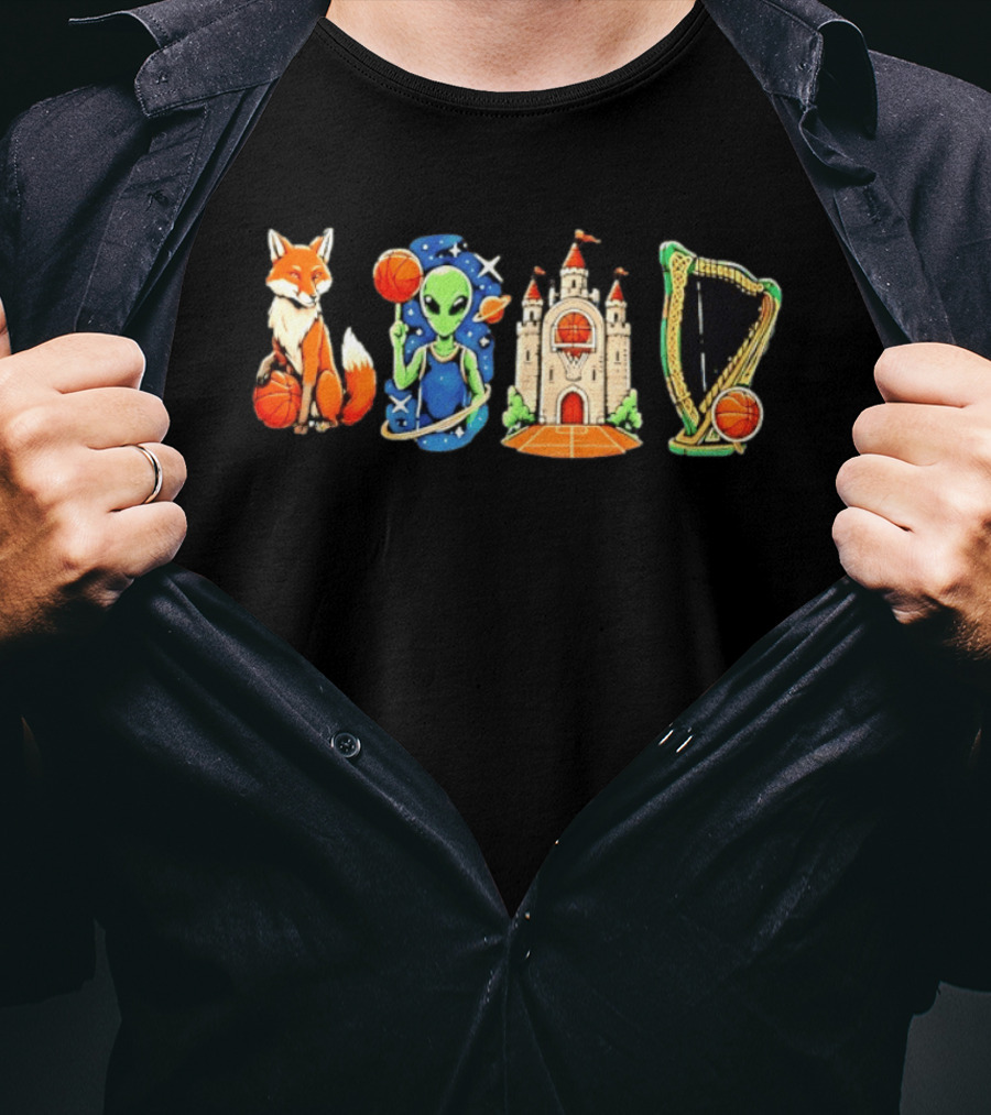 Wemby Fox Alien Castle San Antonio Spurs Basketball Texas NBA 2026 T-Shirt