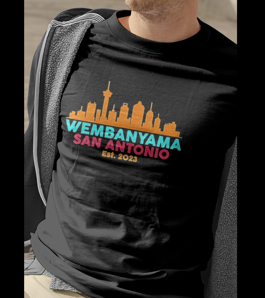 Wembanyama San Antonio Skyline Est. 2023 T-Shirt