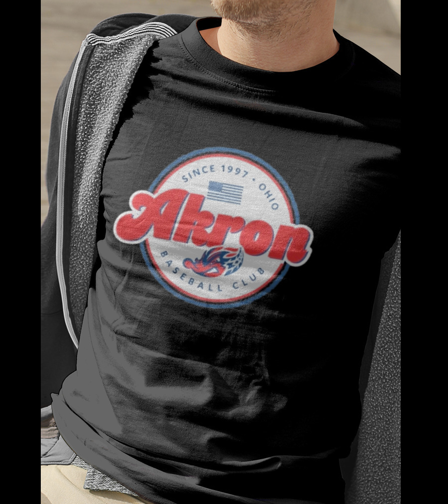 Since 1997 Akron Ohio Baseball Club USA Flag T-Shirt