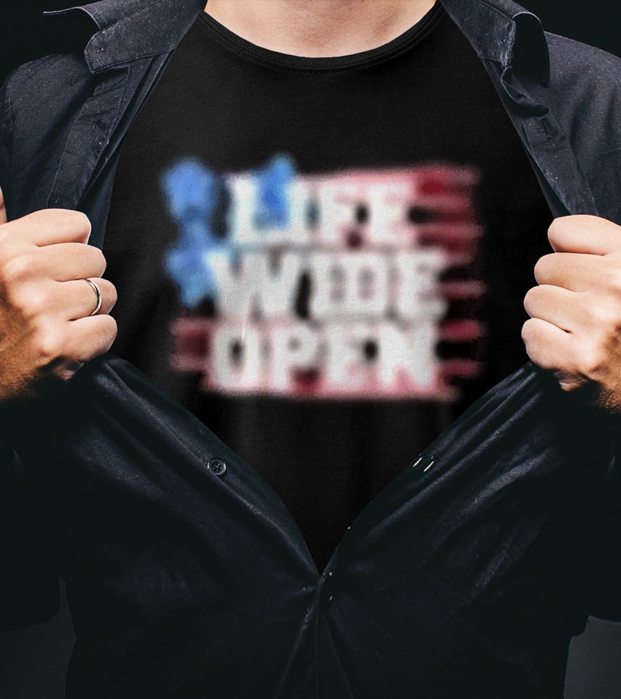Cboystv Life Wide Open Patriotic Stars T-Shirt