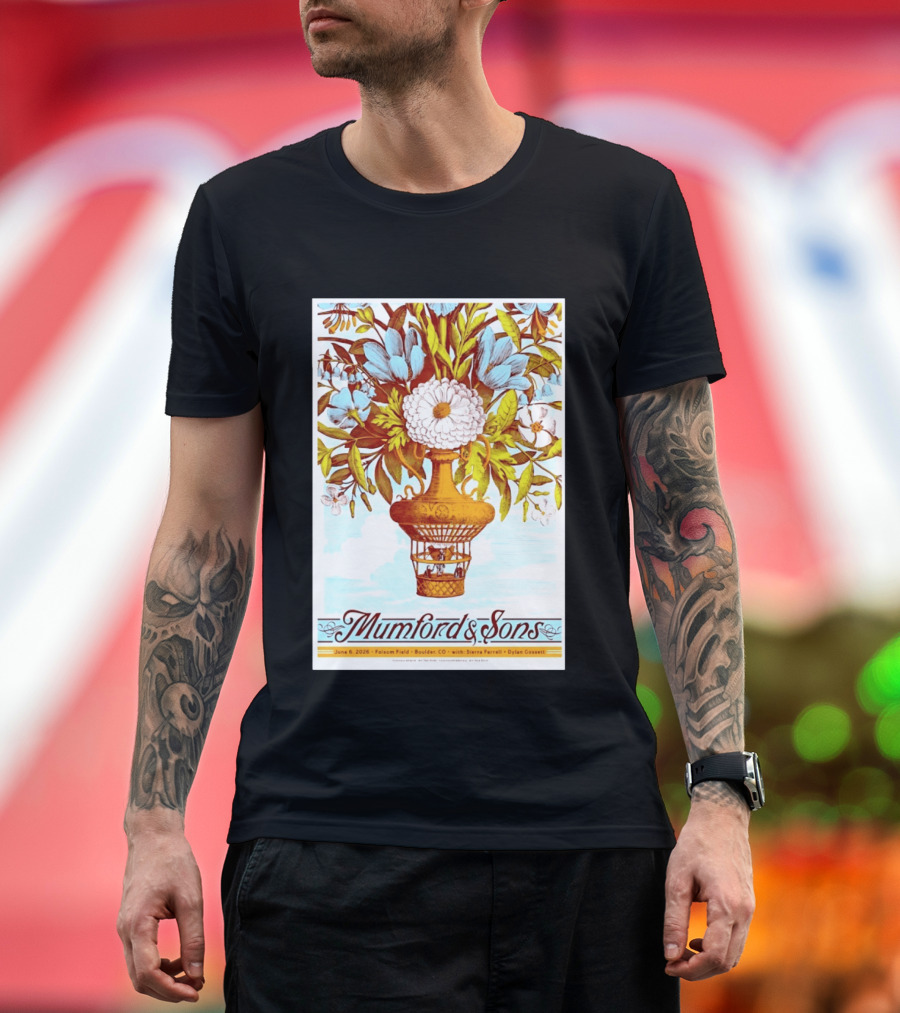 Mumford And Sons Folsom Field Boulder CO June 6 2026 Sierra Ferrell Dylan Gossett Concert T-Shirt