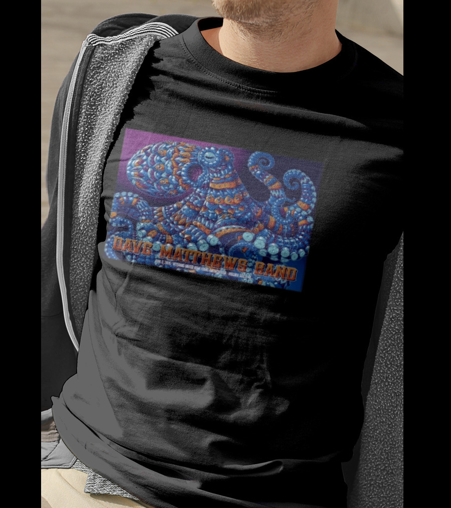 Dave Matthews Band Veterans United Home Loans Amphitheater June 6 2026 Virginia Beach Octopus T-Shirt