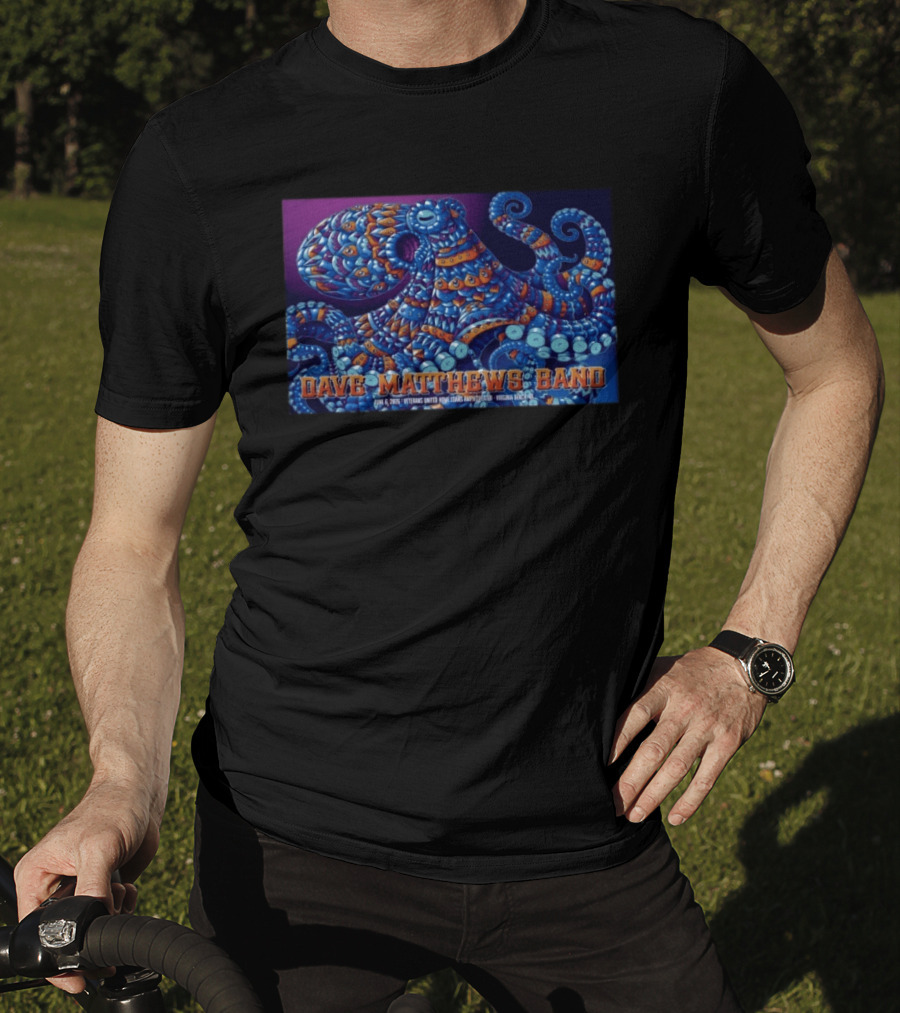 Dave Matthews Band Veterans United Home Loans Amphitheater June 6 2026 Virginia Beach Octopus T-Shirt