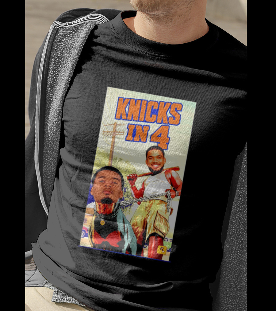 New York Knicks Knicks In 4 GTA V Meme San Antonio Spurs T-Shirt