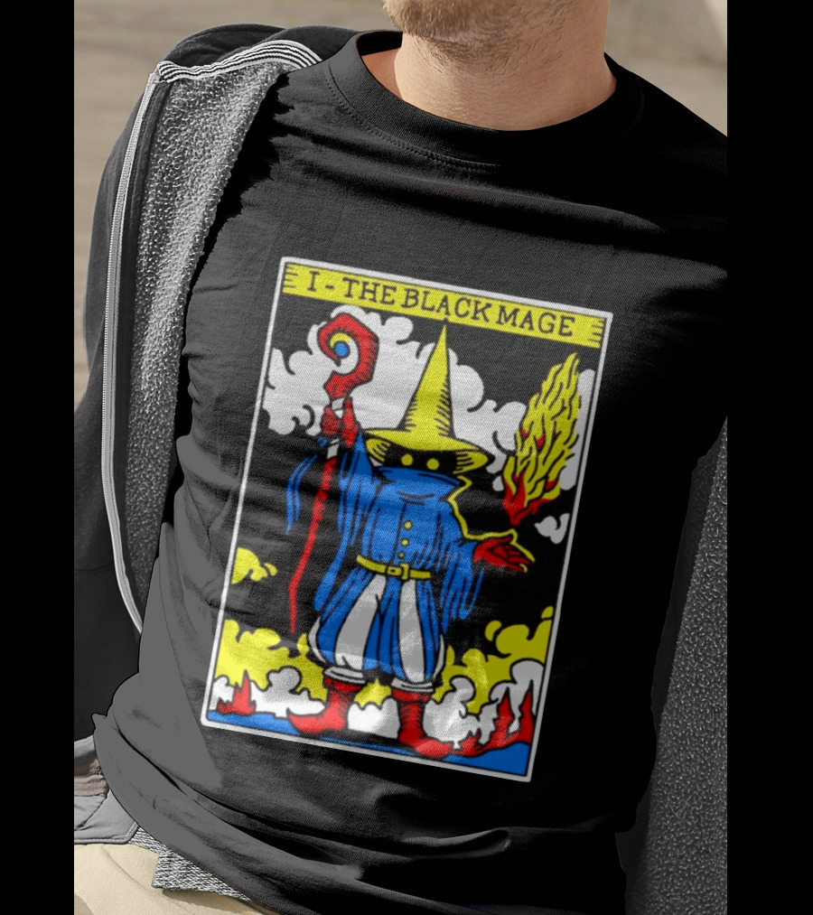 I The Black Mage Tarot Card Retro Fantasy T-Shirt