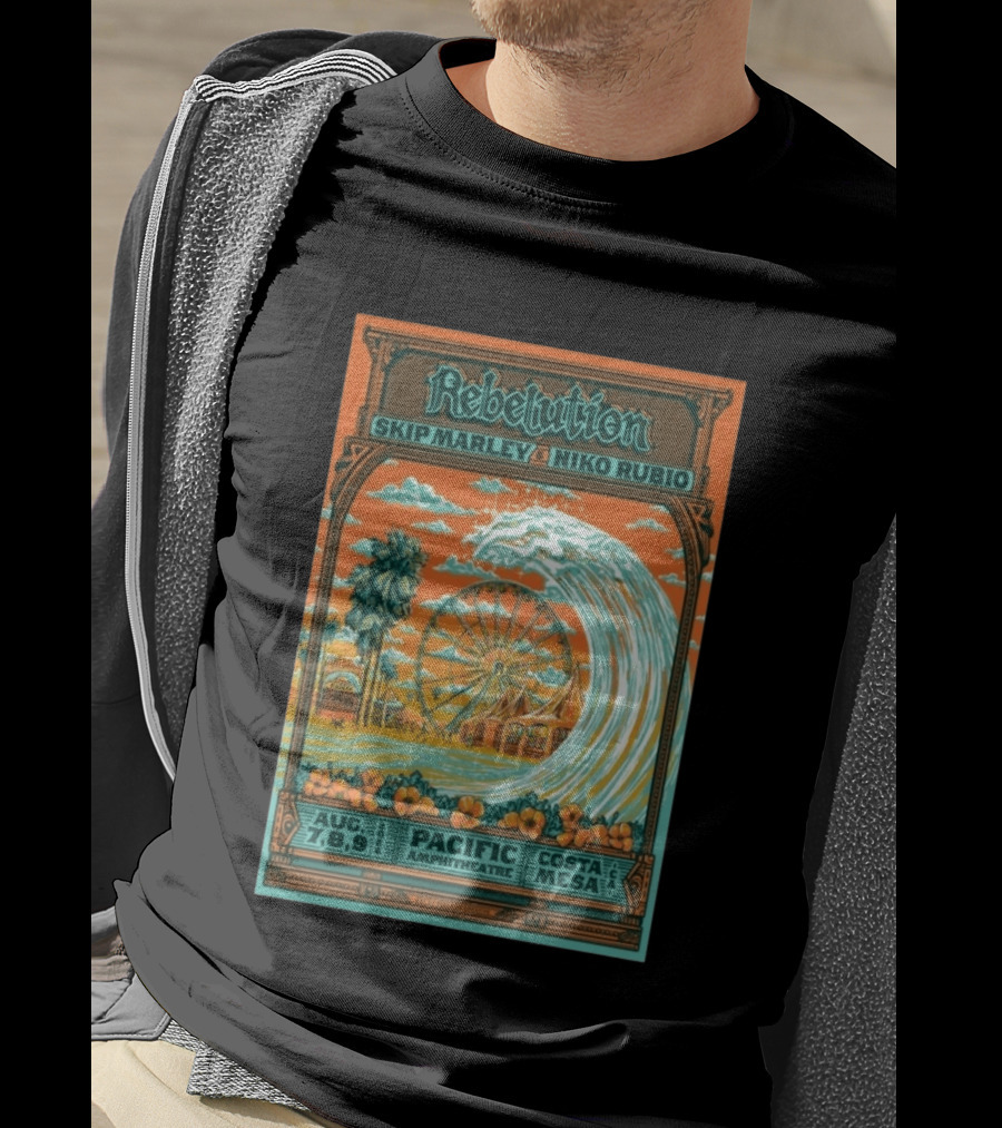 Rebelution Skip Marley Niko Rubio August 7 8 9 2026 Pacific Amphitheatre Costa Mesa T-Shirt
