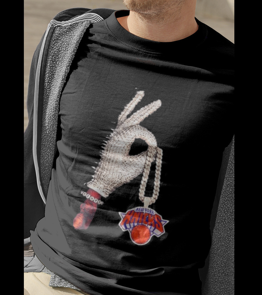 Jalen Brunson New York Knicks Diamond Chain Glove Drake Iceman NBA Basketball T-Shirt