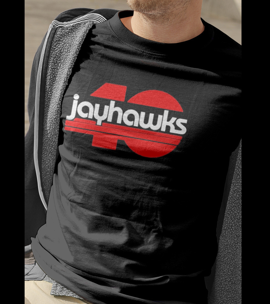 Jayhawks 40th Anniversary Red And White T-Shirt