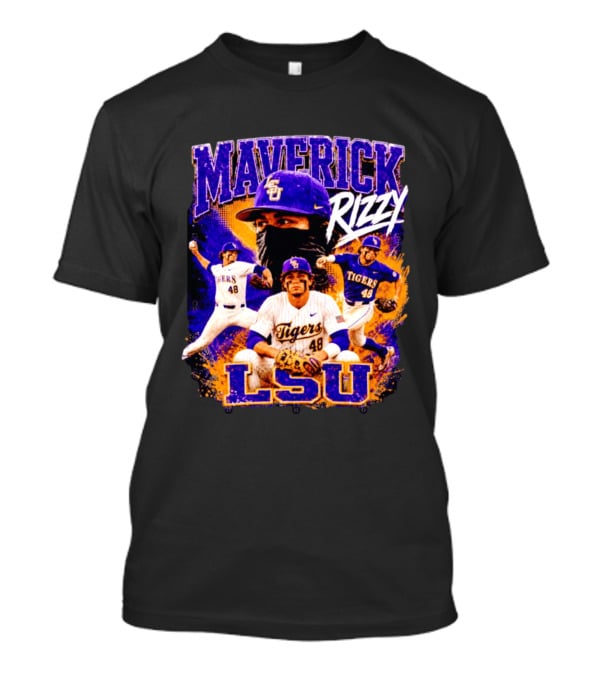 LSU Tigers Maverick Rizy Baseball Player Number 48 T-Shirt