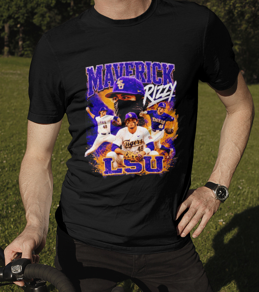 LSU Tigers Maverick Rizy Baseball Player Number 48 T-Shirt