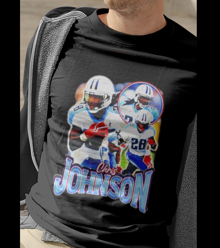 Chris Johnson Tennessee Titans 28 Vintage Style Retro Bootleg T-Shirt