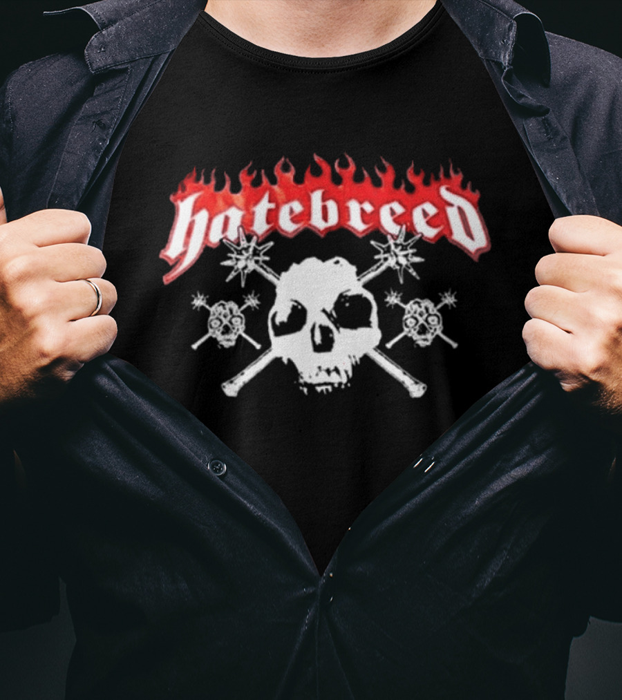 Hatebreed The Summer Slaughter Tour Part 1 2026 Skull And Crossbones Logo With Dates T-Shirt