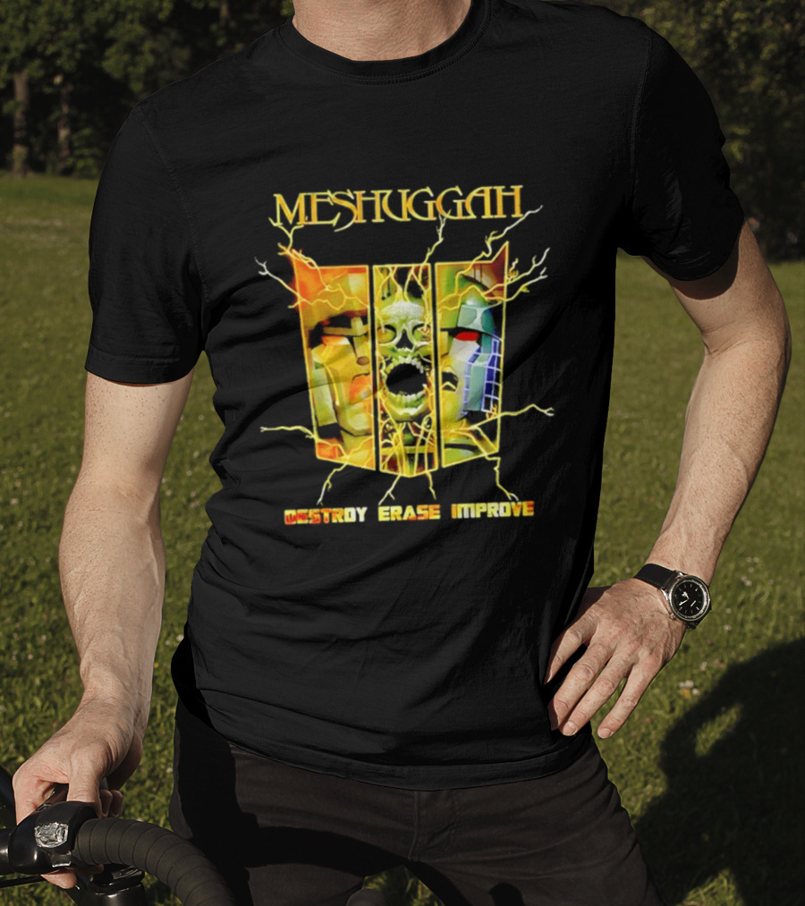 Meshuggah Destroy Erase Improve Skull T-Shirt