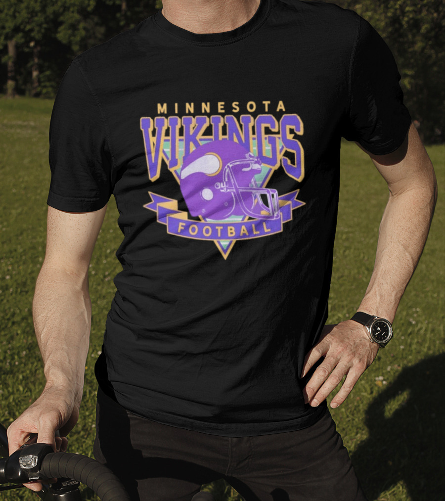 Minnesota Vikings Helmet Football T-Shirt