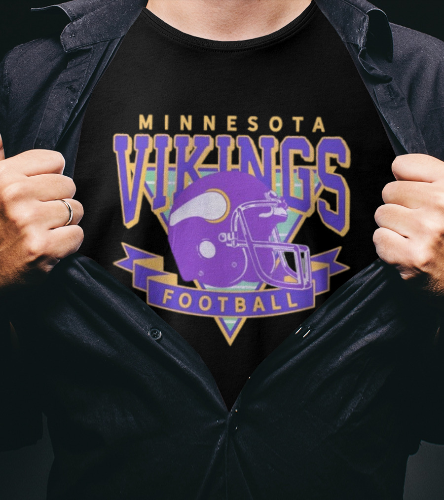 Minnesota Vikings Helmet Football T-Shirt
