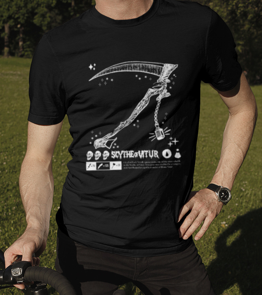 Scythe Of Vitur Lady Verzik House Vitur Weapon RuneScape Old School T-Shirt