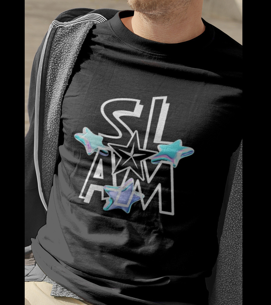 Slam Stars Holographic Blue Floating Trio T-Shirt