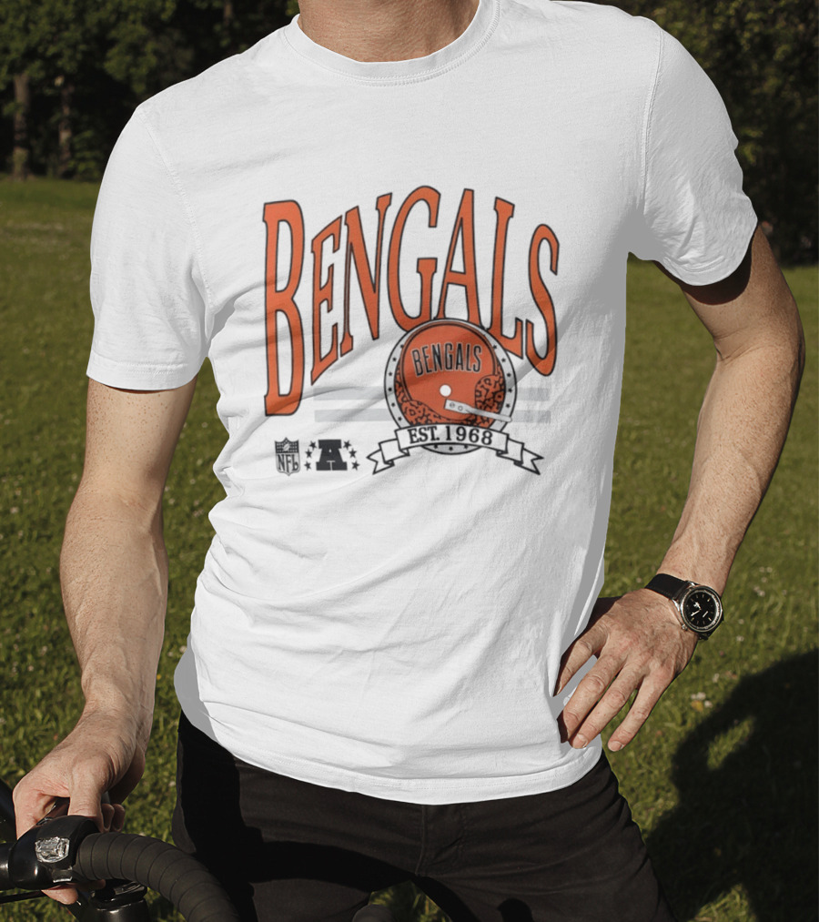 Bengals Est 1968 Helmet Vintage Football Cincinnati T-Shirt