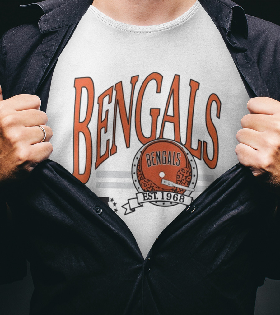 Bengals Est 1968 Helmet Vintage Football Cincinnati T-Shirt