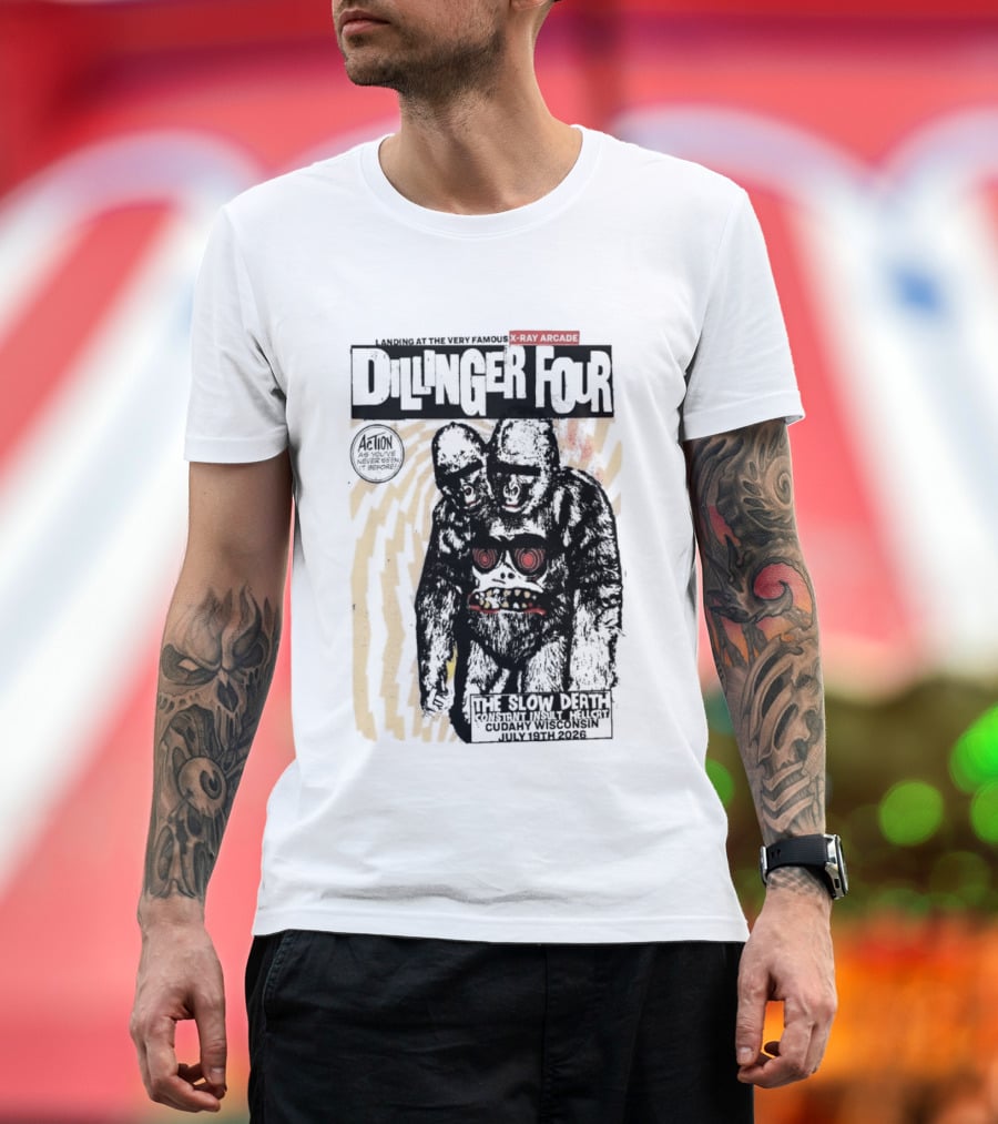 Dillinger Four X Ray Arcade The Slow Death 07 19 2026 Cudahy WI T-Shirt