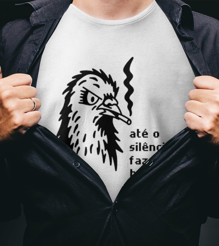 Eagle Smoking Até O Silêncio Faz Barulho T-Shirt