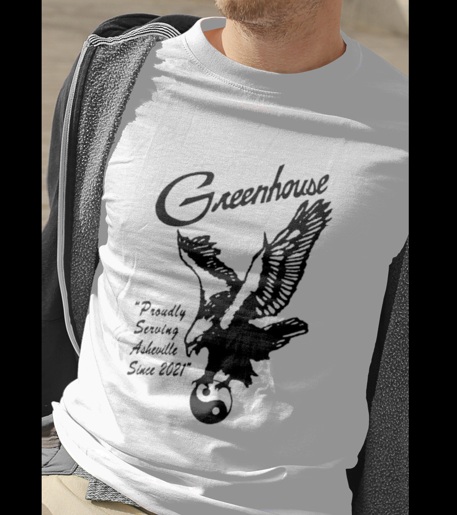 Greenhouse Proudly Serving Asheville Since 2021 Eagle Motif T-Shirt