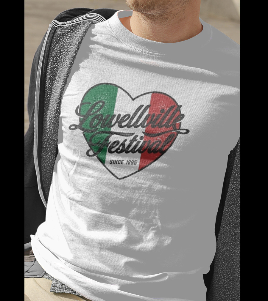 Lowellville Festival Heart Italian Colors Since 1895 T-Shirt