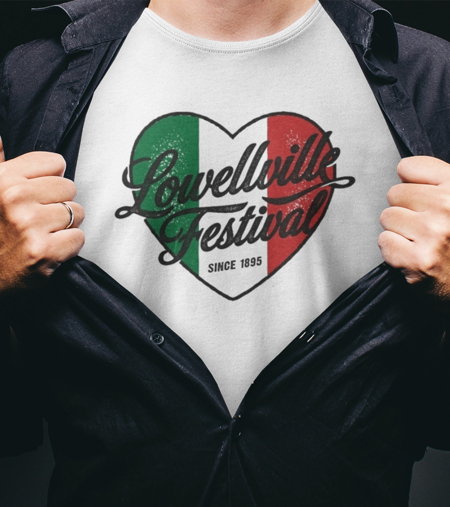 Lowellville Festival Heart Italian Colors Since 1895 T-Shirt