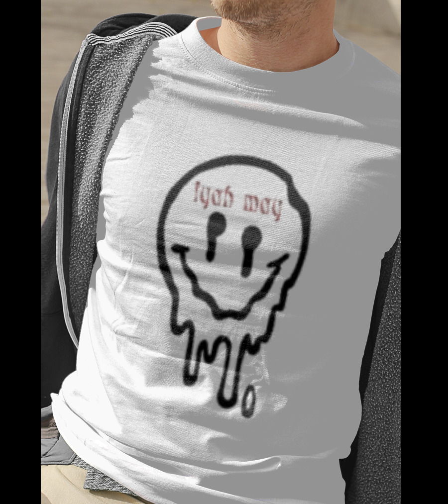 Lyah May Store Puppet Strings Oversized Melting Smiley Face T-Shirt