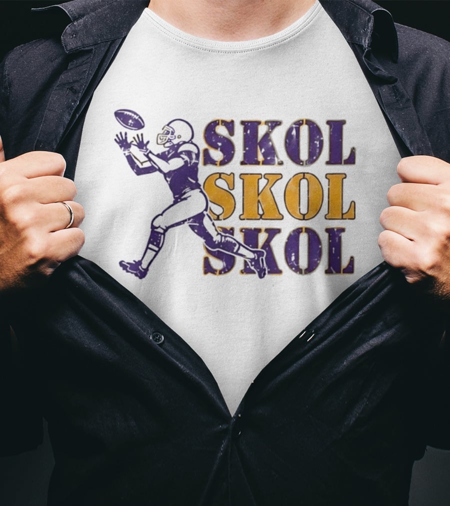 Skol Skol Skol Minnesota Vikings Football Fan T-Shirt